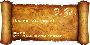 Dauner Zsigmond névjegykártya